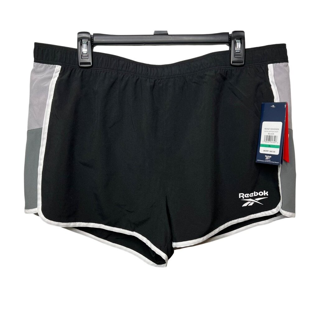 Reebok Relaxed Short XL Black & Gray Polyester Athletic Shorts